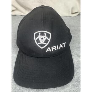 ariat trucker hat western ranch cowboy mesh cap black snapback
